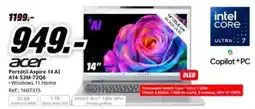 MediaMarkt Acer - portátil astérie 14 ai 414+39172q0 oferta