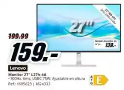 MediaMarkt Lenovo - monitor 27 l27h-4a oferta