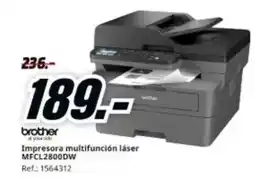 MediaMarkt Brother - impresora multifunción láser mfcl2800dw oferta