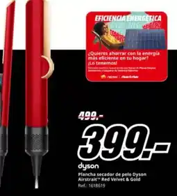MediaMarkt Dyson - plancha sécar de pelo arstrait red velvet & gold oferta