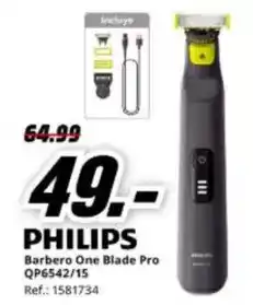 MediaMarkt Philips - barbero one blade pro qp6542/15 oferta