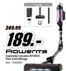 MediaMarkt Rowenta - aspirador escoba xforce flex 9.60 allergy oferta