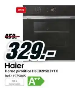 MediaMarkt Haier - horno pirolitico h6 idc2p5b3ytx oferta