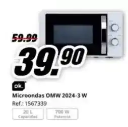 MediaMarkt Ok. - microondas omw 2024-3 w oferta