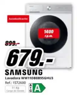 MediaMarkt Samsung - lavadora ww11db8895ghu3 oferta