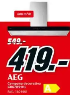 MediaMarkt Aeg - campana decorativa oferta