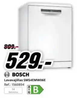 MediaMarkt Bosch - lavavajillas sms4emw06e oferta
