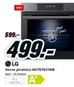 MediaMarkt Lg - horno pirolitico ws7d7631wb oferta