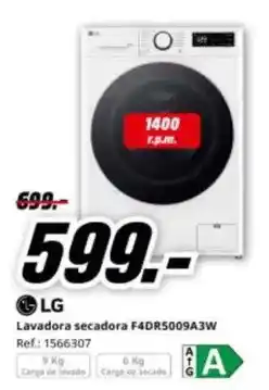 MediaMarkt Lg - lavadora secadora f4dr5009a3w oferta