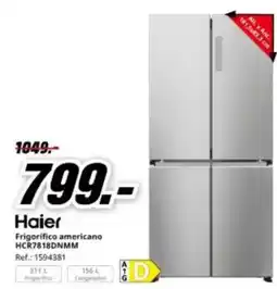 MediaMarkt Haier - frigorífico americano hcr7818dnmm oferta