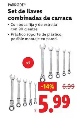 Ocine Parkside - set de llaves combinadas de carraca oferta