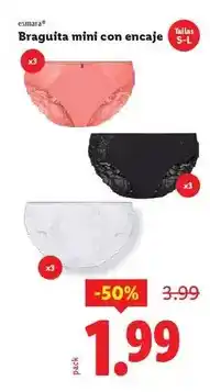 Ocine Esmara - braguita mini con encaje oferta