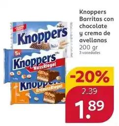 Rossmann Knoppers - barritas con chocolate y crema de avellanas oferta