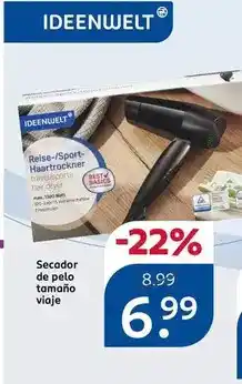 Rossmann Iddenwelt - secador de pelo tamano viaje oferta