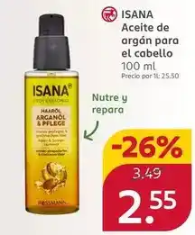 Rossmann Isana - aceite de argan para el cabello oferta