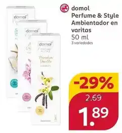 Rossmann Domol - perfume ambientador en varitas oferta