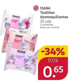 Rossmann Isana - toallitas desmaquillantes oferta