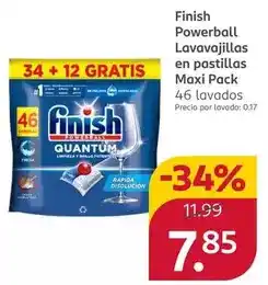 Rossmann Finish - powerball lavavajillas en pastillas oferta