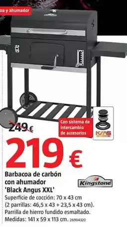 Bauhaus Kingstone - barbacoa de carbón con ahumador ' black angus xxl ' oferta