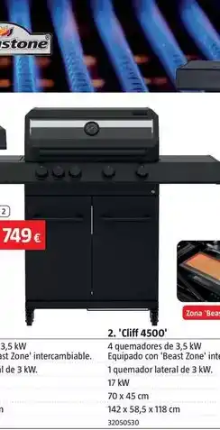 Bauhaus Kingstone - barbacoas de gas ' cliff 4500 ' oferta