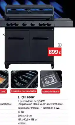 Bauhaus Kingstone - barbacoas de gas ' cliff 6500 ' oferta