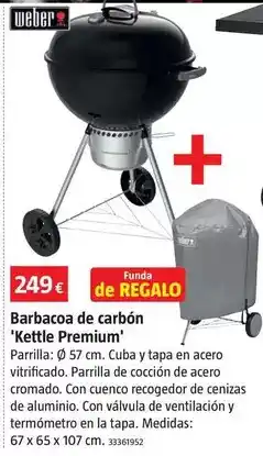 Bauhaus Weber - barbacoa de carbón kettle premium oferta