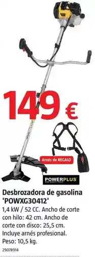 Bauhaus Power plus - desbrozadora de gasolina powxg30412 oferta