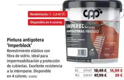 Bauhaus Cpp - pintura antigotera imperblock oferta
