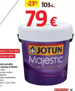 Bauhaus Jotun - pintura para paredes majestic beauty & resist oferta