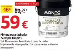 Bauhaus Monto - pintura para fachadas 'siempre limpias' oferta