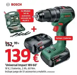 Bauhaus Bosch - universal impact 18v-60 oferta