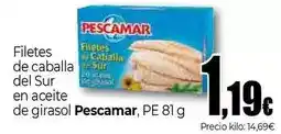 Unide Market Pescamar - filetes de caballa del sur en aceite de girasol oferta