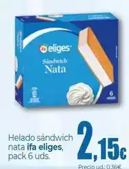 Unide Market Ifa eliges - helado sandwich nata oferta