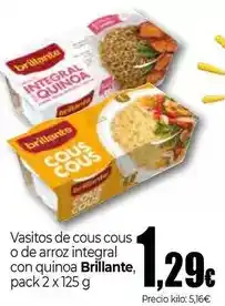 Unide Market Brillante - vasitos de cous cous o de arroz integral con quinoa oferta