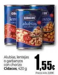 Unide Market Cidacos - alubias, lentejas o garbanzos con chorizo oferta