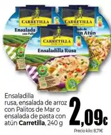 Unide Market Carretilla - ensaladilla rusa ensalada de arroz con palitos de mar o ensalada de pasta con atun oferta