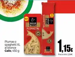 Unide Market Gallo - plumas o spaghetti xl al bronce oferta