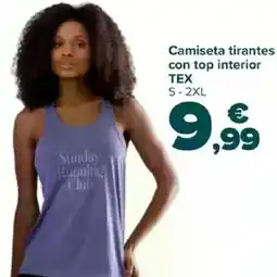 Carrefour TEX Camiseta tirantes con top interior oferta