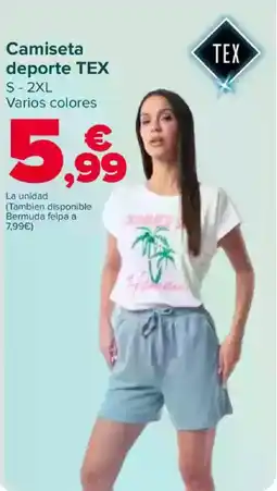 Carrefour TEX Camiseta deporte oferta