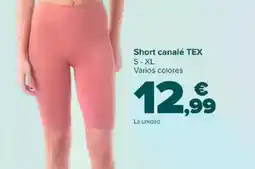 Carrefour TEX Short canalé oferta