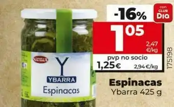 Maxi Dia Espinacas ybarra 425g oferta