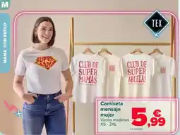 Carrefour Camiseta mensaje mujer oferta