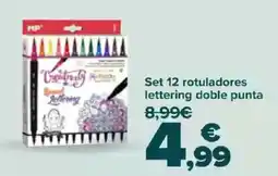 Carrefour Set 12 rotuladores lettering doble punta oferta