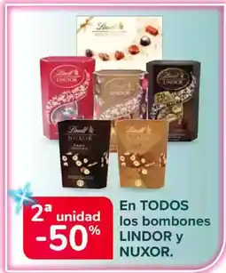 Carrefour LINDOR y NUXOR En todos los bombones oferta