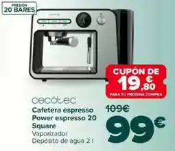 Carrefour CECOTEC Cafetera espresso Power espresso 20 Square oferta