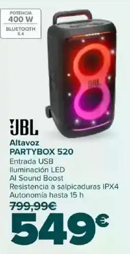 Carrefour JBL Altavoz PARTYBOX 520 oferta