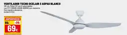 Brico Depôt Ventilador techo ocelair 3 aspas blanco oferta