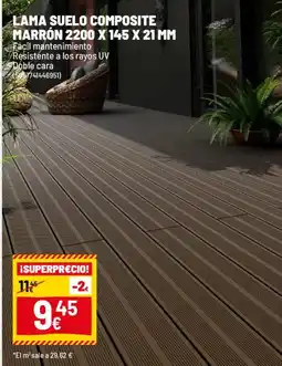 Brico Depôt Lama suelo composite marrón oferta