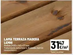 Brico Depôt Lama terraza madera lemhi oferta