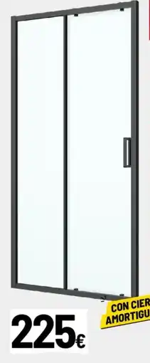 Brico Depôt Mampara de ducha corredera con perfilería negra calia oferta